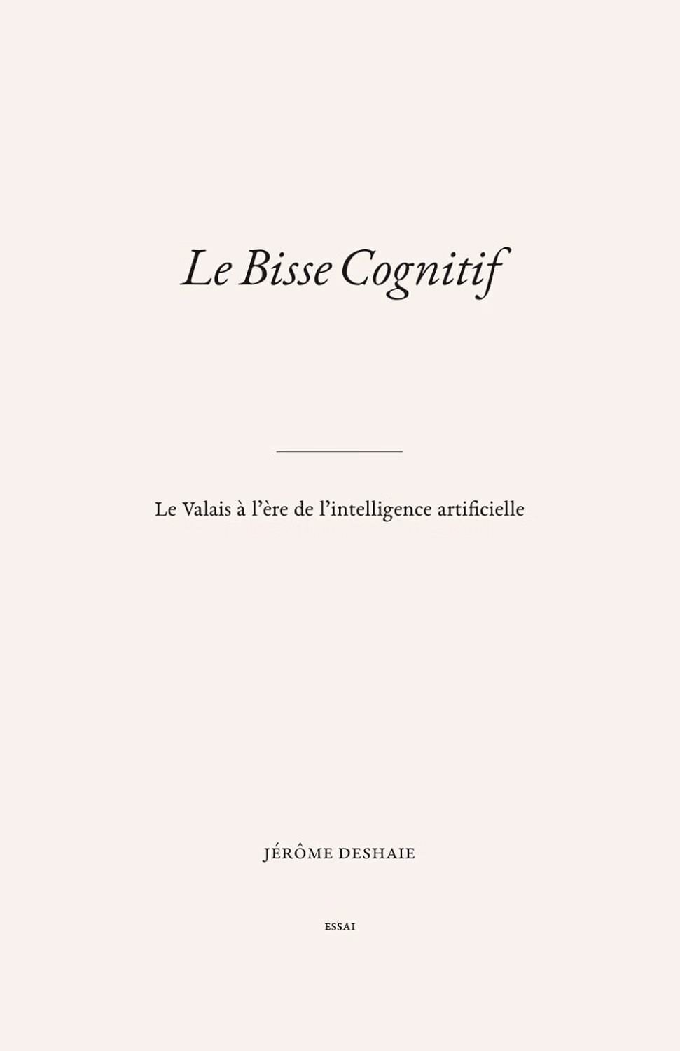 Couverture de l’édition française du Bisse Cognitif, par Jérôme Deshaie